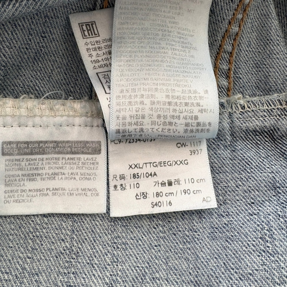 Levis 72334 Mens XXL Light Wash Blue Denim Trucker Jacket NWT Western - Picture 5 of 12